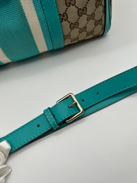 Image 17 of Gucci GG Canvas Teal Leather Boston Bag