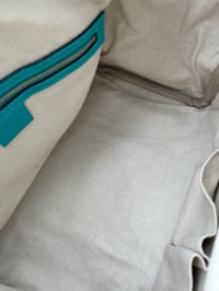 Image 21 of Gucci GG Canvas Teal Leather Boston Bag
