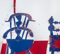 Image 2 of Florence B Hutchings - 'Side By Side' (Red and Blue 1/1)