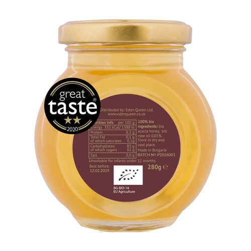 Image of Raw Organic Rose Honey (280grams)
