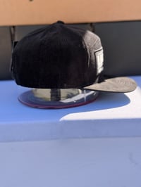 Image 2 of All black corduroy snapback