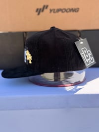 Image 4 of All black corduroy snapback