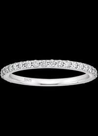 Moissanite Promise Band