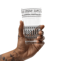 Image 2 of Folk art pint glass (16 oz / 473 ml)