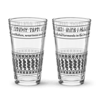 Image 3 of Folk art pint glass (16 oz / 473 ml)