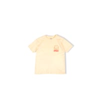 Image 1 of KIDS STACKED HARD LOGO TEE - CREAM