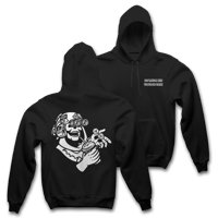 Image 1 of LRC x WLK - " MONOCHROME  " -  BLACK HEAVYWEIGHT HOODIE