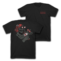 Image 1 of LRC x WLK - " UNLUCKY MISFORTUNE  " -  BLACK HEAVYWEIGHT TEE