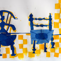 Image 4 of Florence B Hutchings - 'Side By Side' (Blue and Yellow 1/1)
