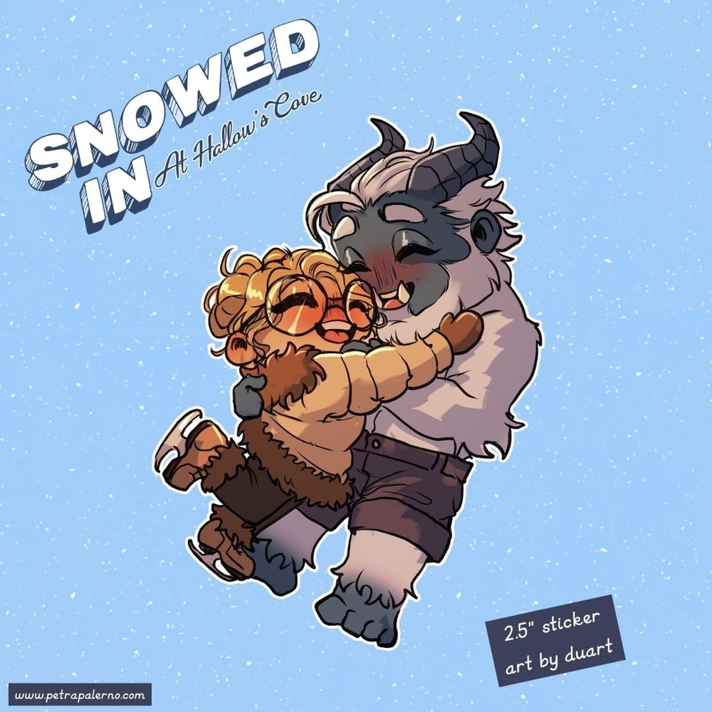 Image of Snowed in at Hallow's Cove Cute Chibi Sticker 