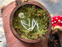 Image 3 of Mossy Skeleton Mini Embroidery Brooch 5x5cm