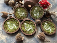Image 6 of Mossy Skeleton Mini Embroidery Brooch 5x5cm