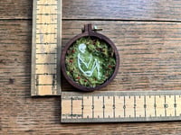 Image 8 of Mossy Skeleton Mini Embroidery Brooch 5x5cm
