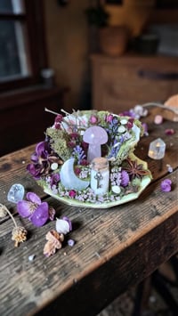 Image 1 of Vintage Tea Cup Crystal Garden