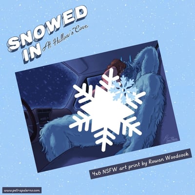 Image of Snowed in at Hallow's Cove 4x6 art print by rowanwoodcock