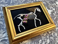 Image 1 of Lunava Horse Skeleton Embellished Embroidery Framed