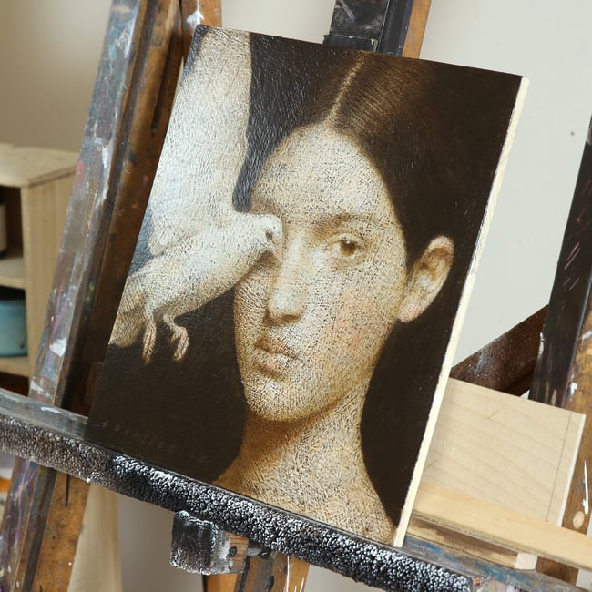 "Woman with a bird  XI"