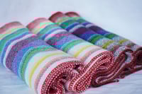 Image 2 of Handwoven Cotton Towels- Rainbow