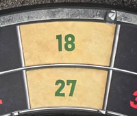 Image 5 of DARTS TRAINING - DOUBLE & TREBLES - EASY FIT - SELF ADHESIVE (SURROUND NOT INC)