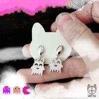 Image 2 of Pacman Ghost Couple Earrings