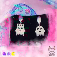 Image 1 of Pacman Ghost Couple Earrings