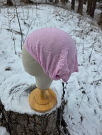 Image 2 of Upcycled Linen Stretchy Wrap in Cool Pink