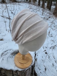 Upcycled Linen Stretchy Wrap in Sparkly Beige