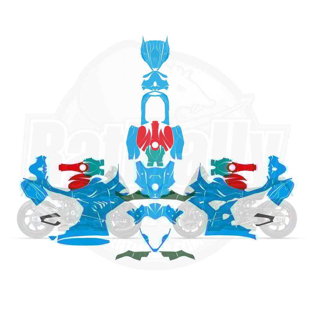 Image of Graphics template. BMW M1000RR 2025 Alpha Racing