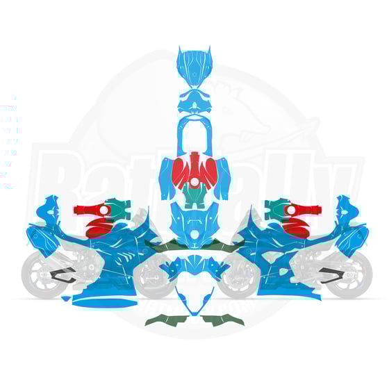 Image of Graphics template. BMW M1000RR 2025 Alpha Racing