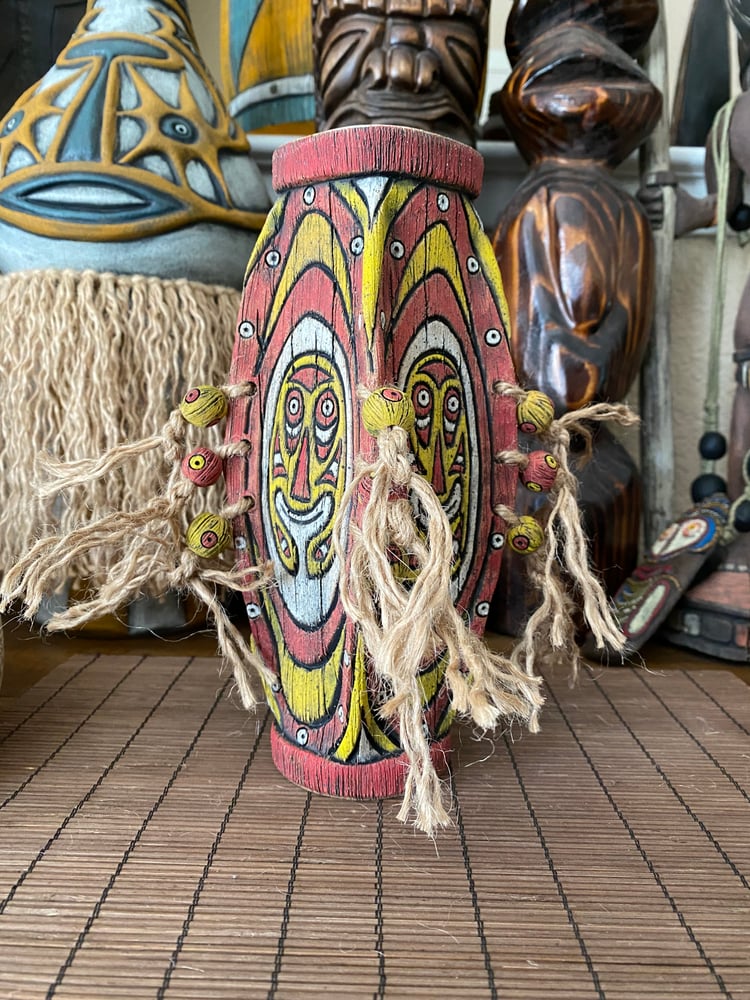 Image of Four Sided Red and Yellow PNG Shield Mug - “Gopey” - US Shipping Included 