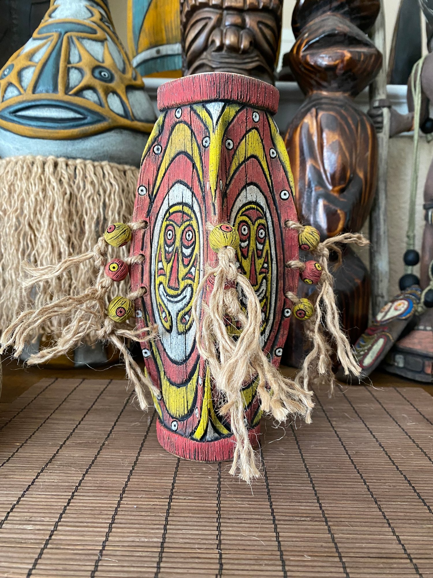 Image of Four Sided Red and Yellow PNG Shield Mug - “Gopey” - US Shipping Included 