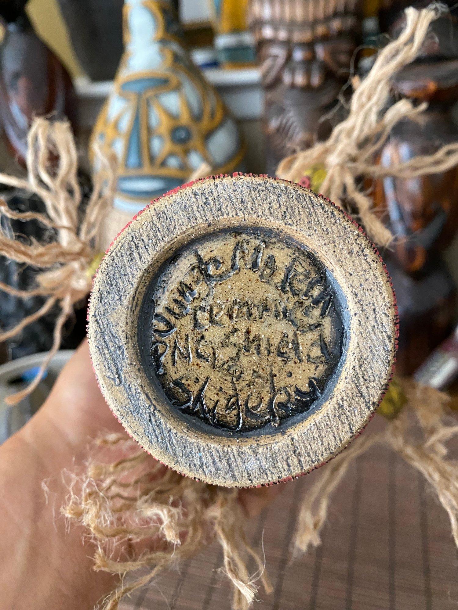 Image of Four Sided Red and Yellow PNG Shield Mug - “Gopey” - US Shipping Included 