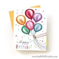 Image 1 of Birthday Balloons and Confetti