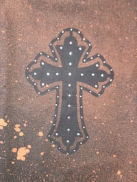 Image 2 of RHINESTONE CROSS TEE