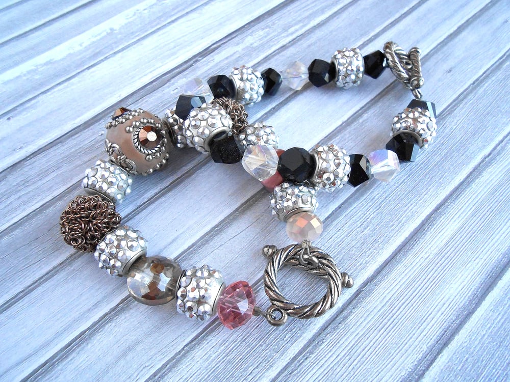 Image of Black/Silver or Vintage Pink Party Bracelets