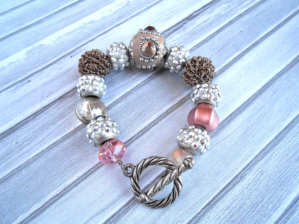 Image of Black/Silver or Vintage Pink Party Bracelets