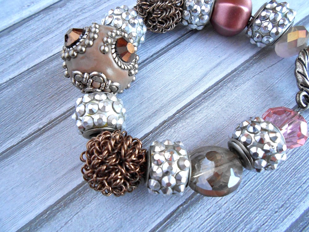 Image of Black/Silver or Vintage Pink Party Bracelets