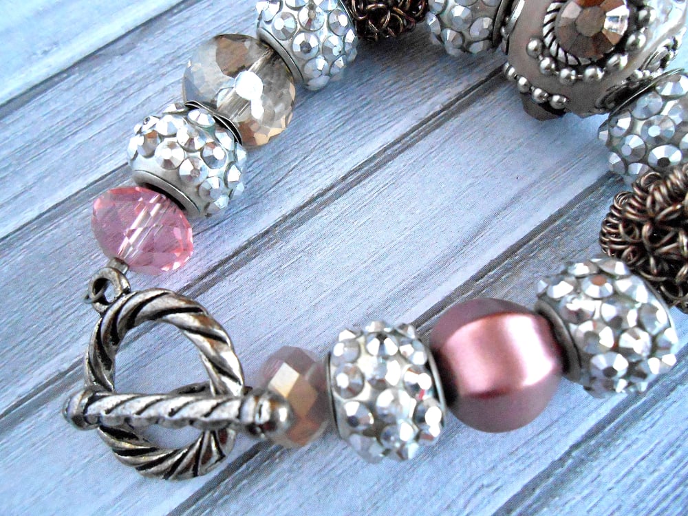 Image of Black/Silver or Vintage Pink Party Bracelets