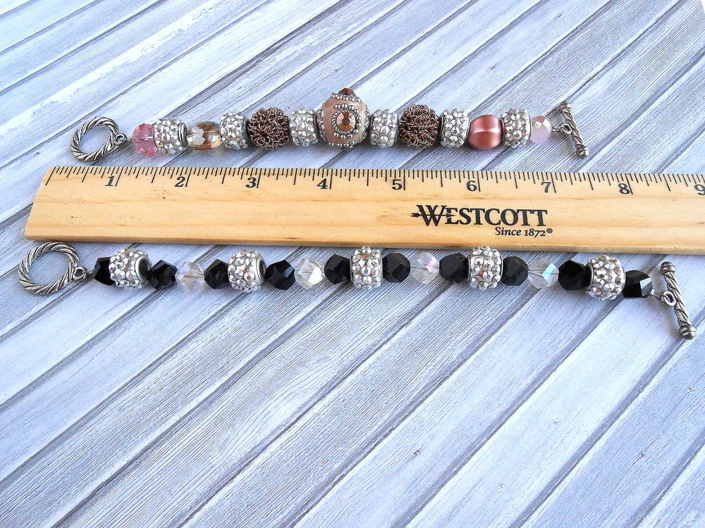 Image of Black/Silver or Vintage Pink Party Bracelets