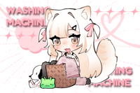 Image 1 of CweamCat Washing Machine | print