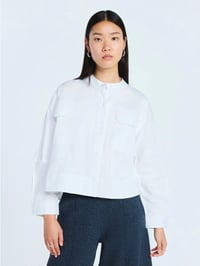 Image 4 of Size womans L - Oversized crop button down 