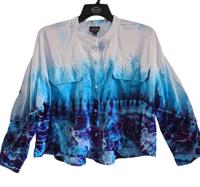 Image 1 of Size womans L - Oversized crop button down 