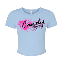 Image 1 of Womens Crop myheartinurhands Tee (Baby Blue)