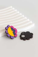 Pendientes Jump Flor Bipolar morado