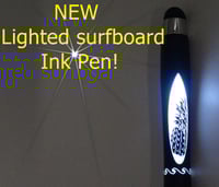 Image 1 of lighted surfboard ink pen with pinapple design