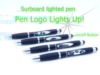 Image 4 of lighted surfboard ink pen with pinapple design