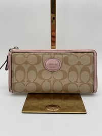 Image 1 of Coach CC Canvas Pink Leather Purse
