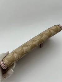 Image 9 of Coach CC Canvas Pink Leather Purse