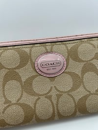 Image 3 of Coach CC Canvas Pink Leather Purse