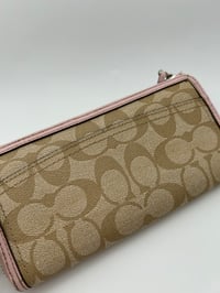 Image 11 of Coach CC Canvas Pink Leather Purse